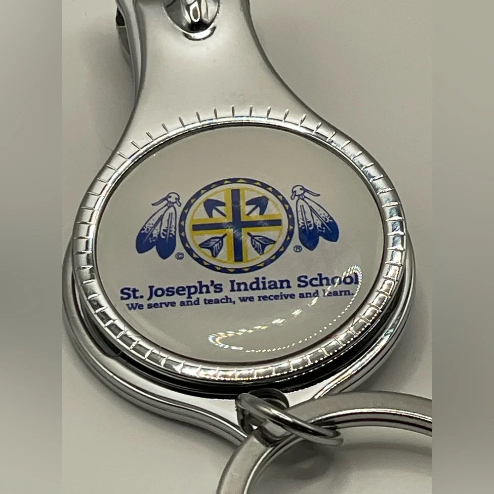 Saint Joseph Indian School Silver Nail Clipper Bottle Opener Keychain